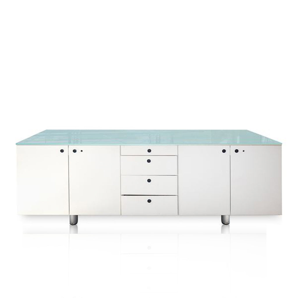 Large White Office Credenza