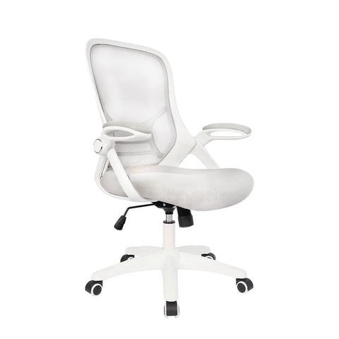 White Mesh Rolling Office Chair