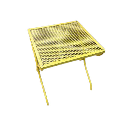 Yellow Metal Mesh Side Table