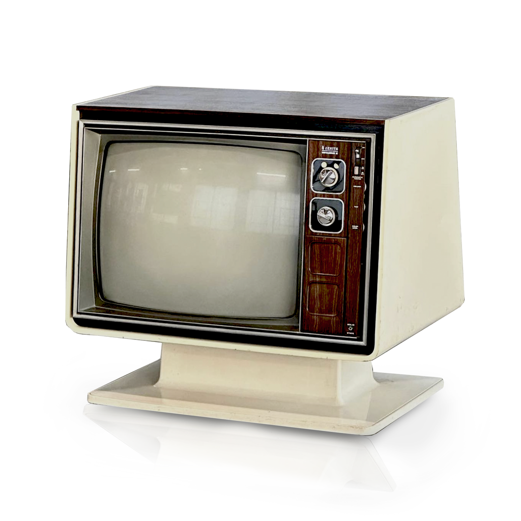 Cream and Wood Zenith Floor TV Console