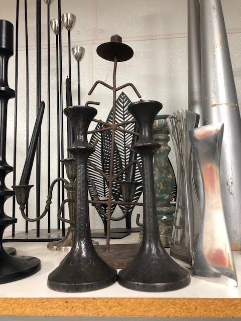 Black Candlesticks - Pair