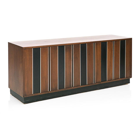 Black and Brown Wood Credenza
