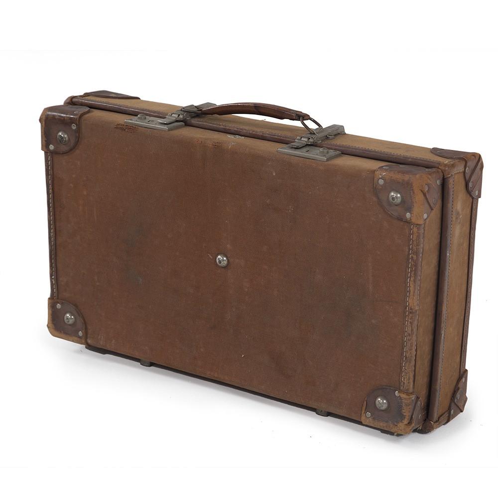 Worn Brown Antique Suitcase