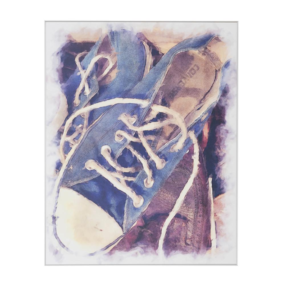 0888 (A+D) Flea Market Blue Sneakers (16" x 20")