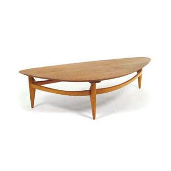 Vintage Wood Triangle Coffee Table