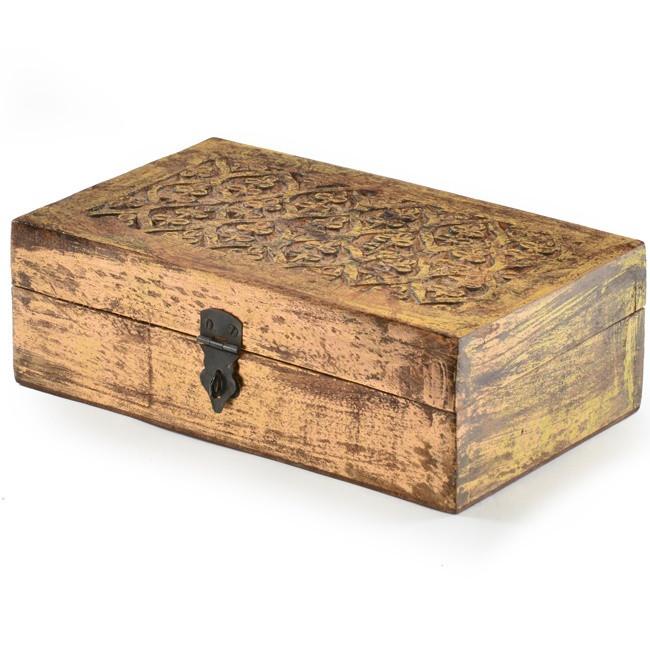Gold Wood Rustic Brushed Box (A+D)