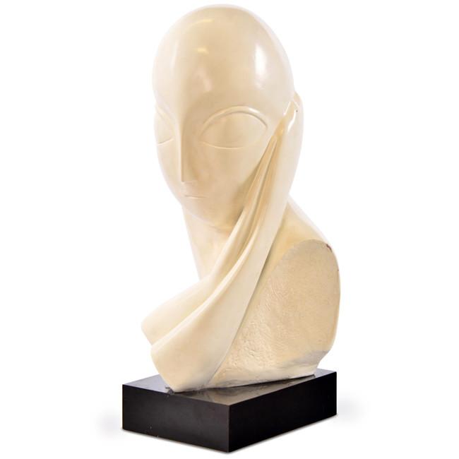 Cream Stone Deco Bust