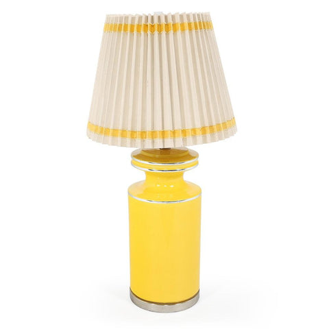 Yellow Table Lamp with Shade