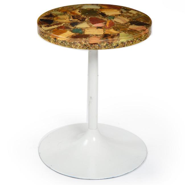 Resin Small Round Side Table