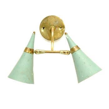 Turquoise Double Cone Wall Sconce