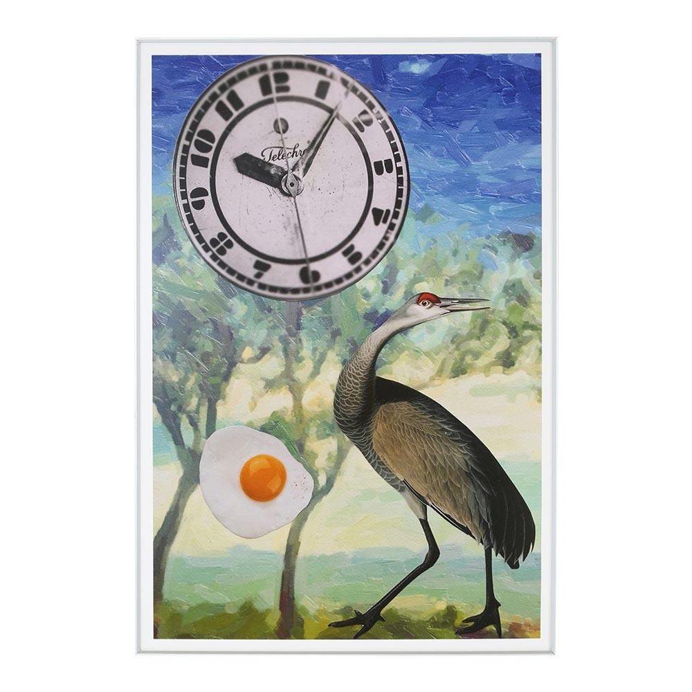 0823 (A+D) Clock Egg Bird (9" x 13")