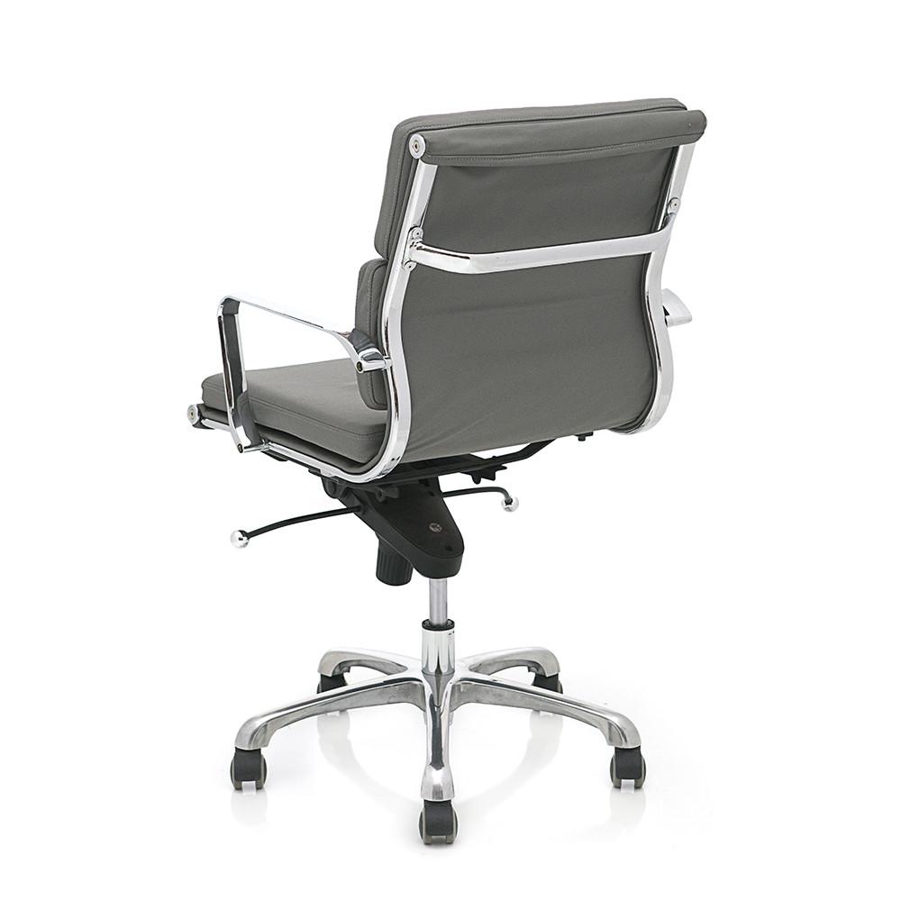 Grey 2 Pad Leather Office Chair