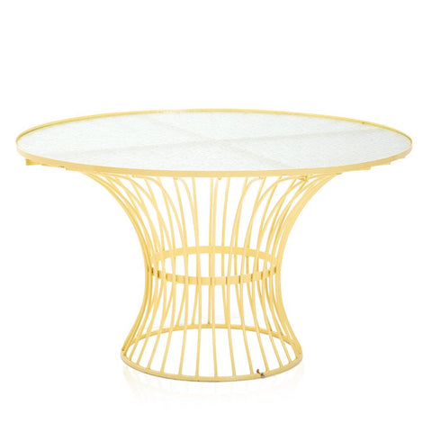 Yellow Wire Patio Dining Table