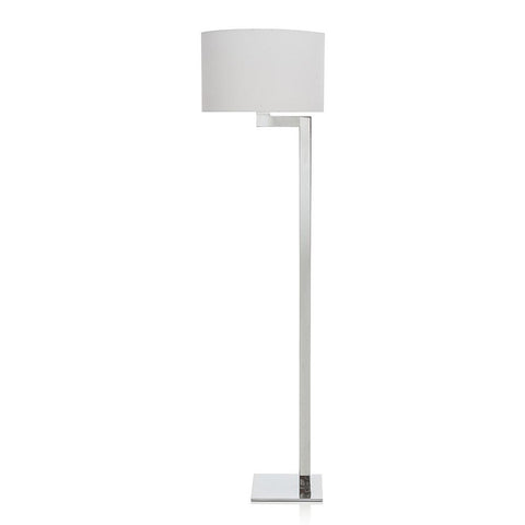 Chrome Square Base Floor Lamp