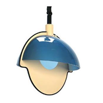 Blue & White Half Dome Pendant Lamp