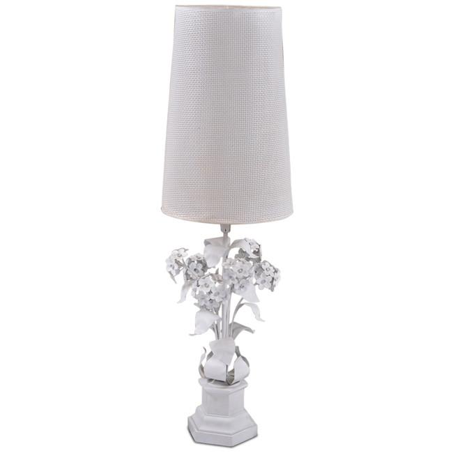White Flower Table Lamp