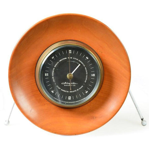 Round Wood Barometer