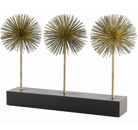 Gold Puffs Trio Sculpture