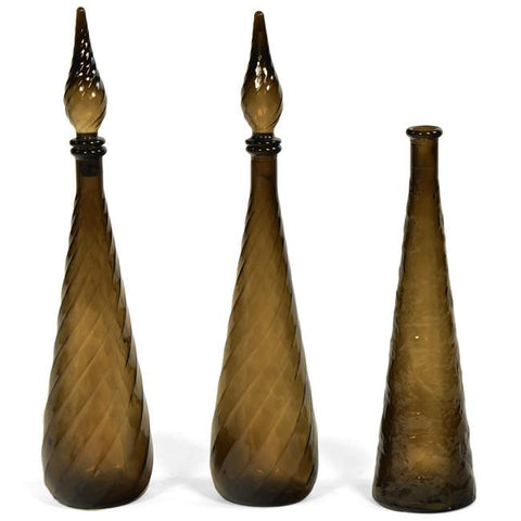 Brown Glass Bottle Set