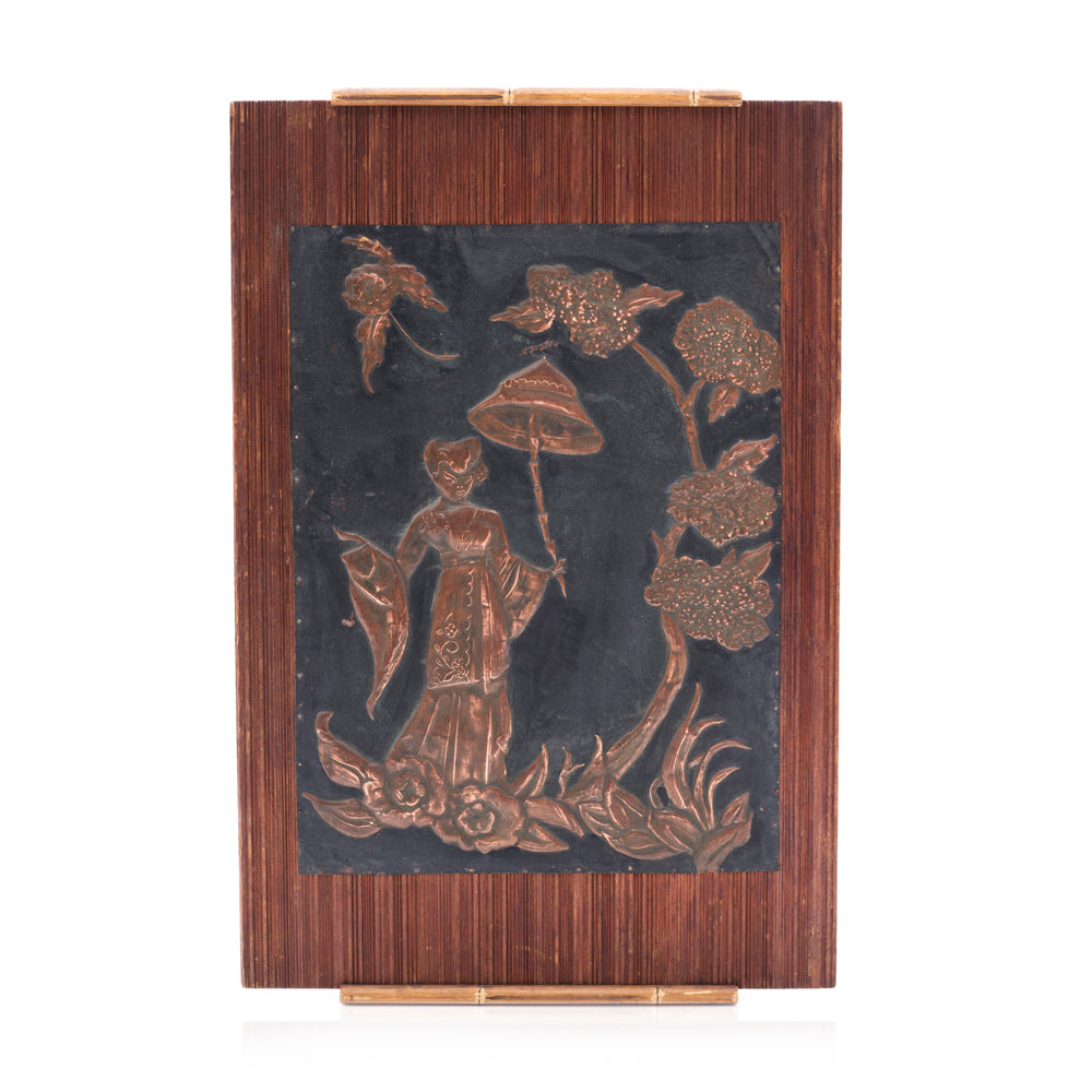 1099 (A+D) Asian Wood Woman Panel