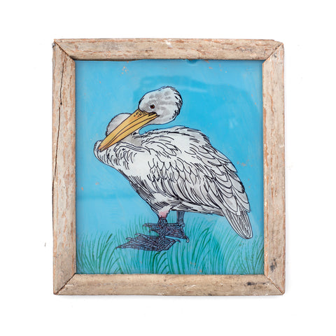 1113 (A+D) India Glass White Stork