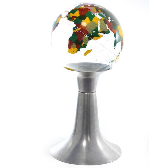 Clear Plastic Globe on Metal Stand
