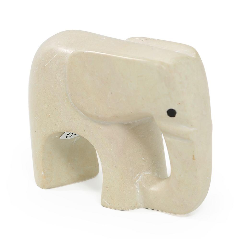 White Soapstone Elephant (A+D)