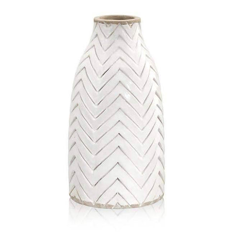 White Ceramic Vase Adra (A+D)