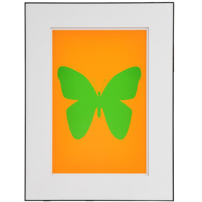 0755 (A+D) Green Butterfly Orange (18" x 24")
