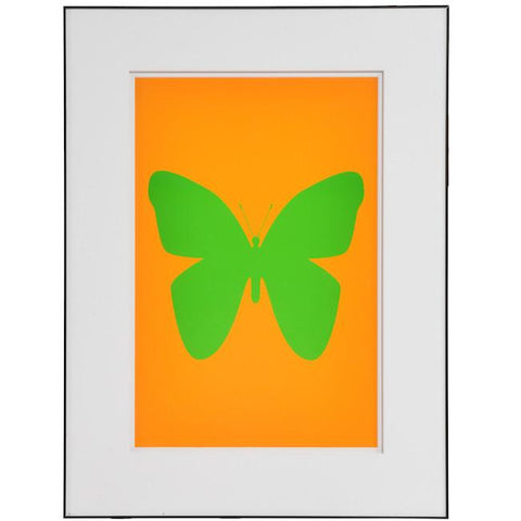 0755 (A+D) Green Butterfly Orange (18" x 24")