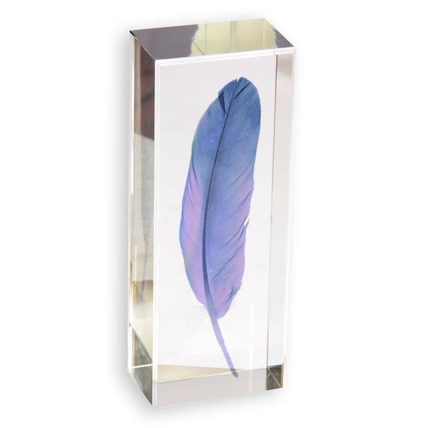 Purple Feather Clear Block (A+D)