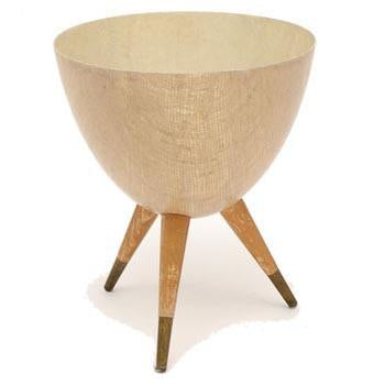 Tan Fiberglass Wooden Leg Planter