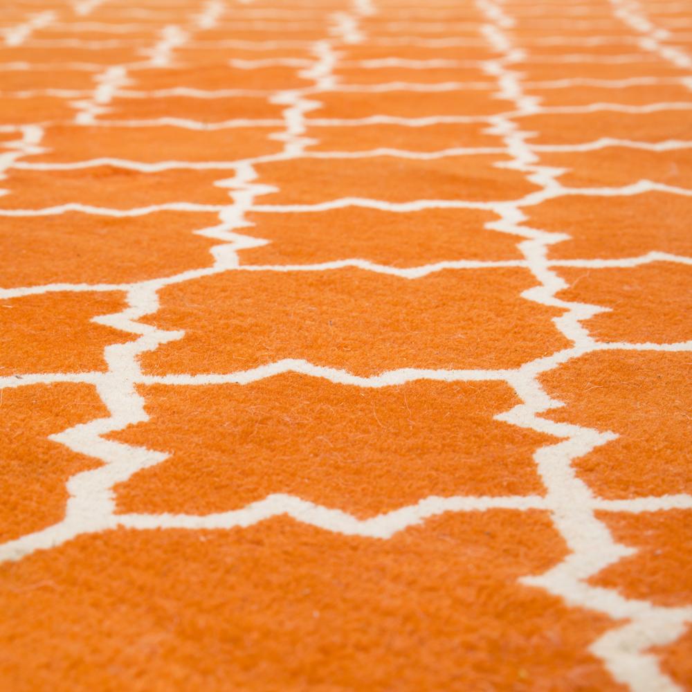 Orange Graphic Moroccan style Rug
