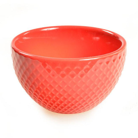 Red Ceramic Bowl Textured Dip (A+D)