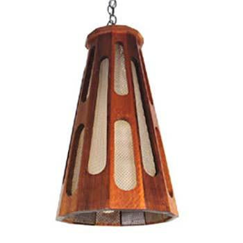 Wood Cone Pendant Lamp