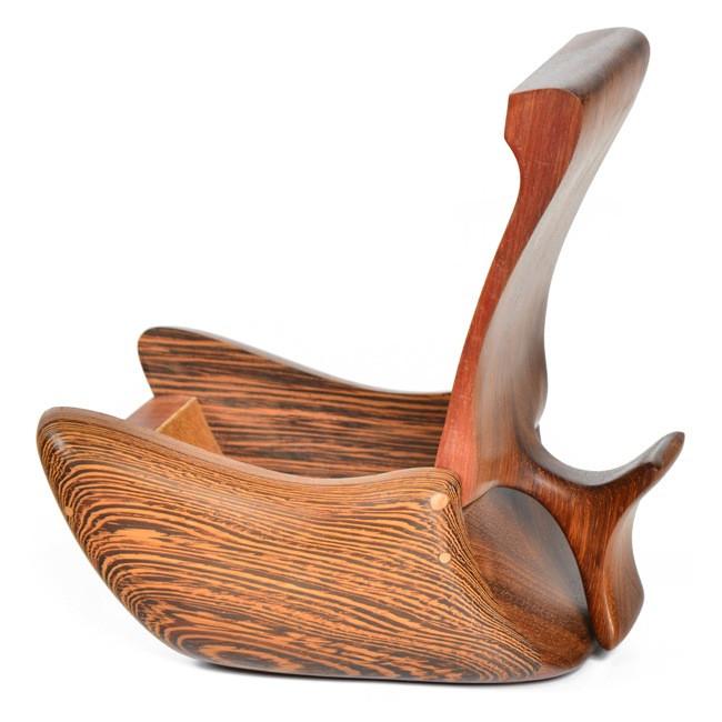 Brown Wooden Whale Box