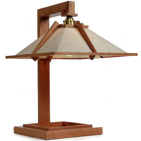 Frank Lloyd Wright Cherry Wood Table Lamp