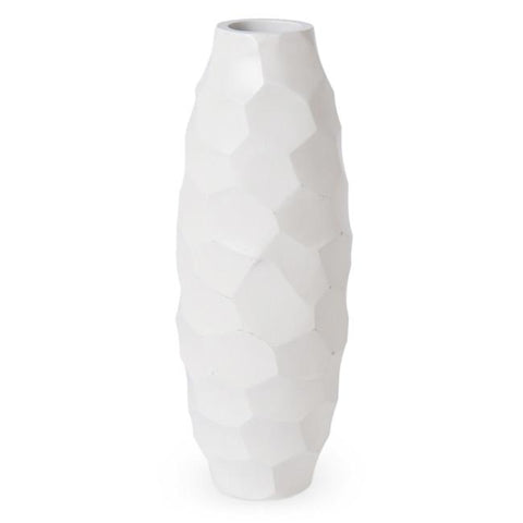 White Textured Thin Vase (A+D)