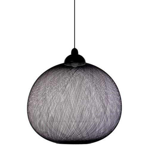 Black Large Spun Webbing Globe Pendant Lamp