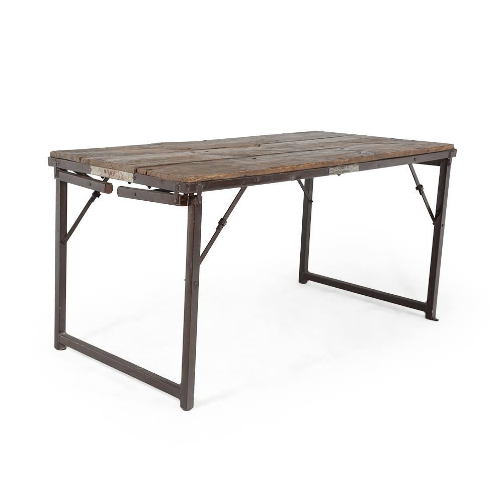 Reclaimed Wood Folding Dining Table