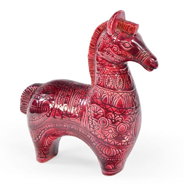 Red Ceramic Bitossi Horse