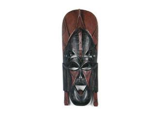 Black + Brown Tribal Face Mask