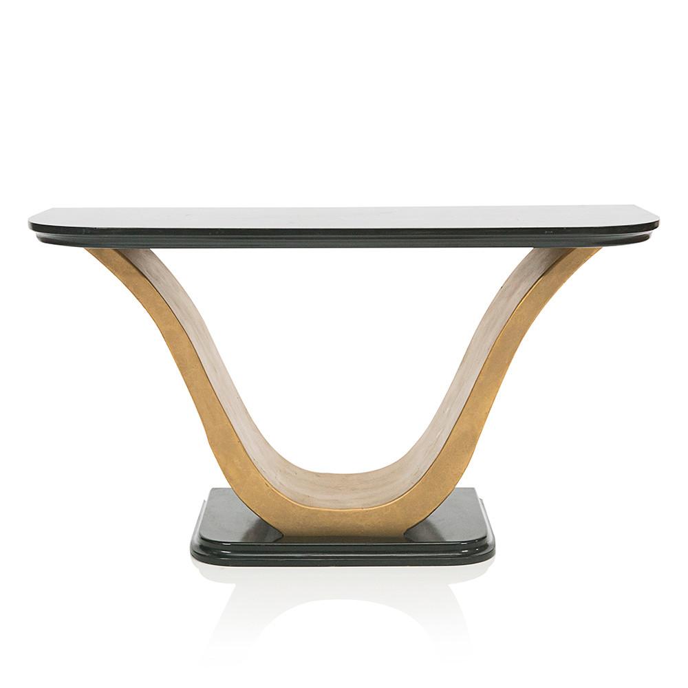 Gold Harp Console Table