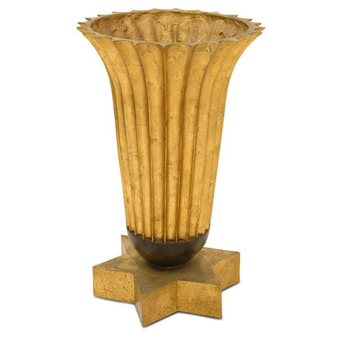 Huge Gold Textured Urn Vase