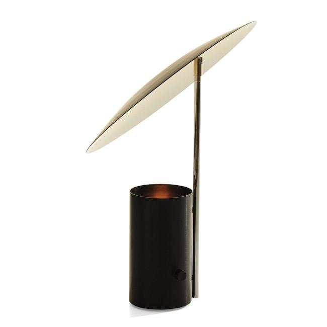 Black Metal Circle Top Modern Table Lamp