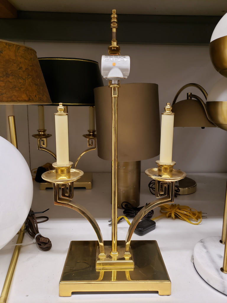 Gold Candle Stick Lamp Brass