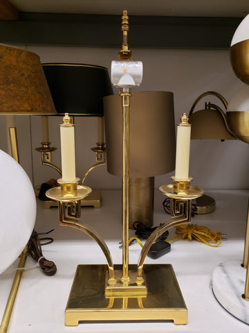 Gold Candle Stick Lamp Brass