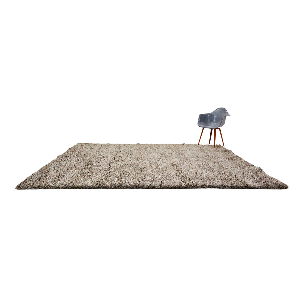 Large Taupe High Pile Rug