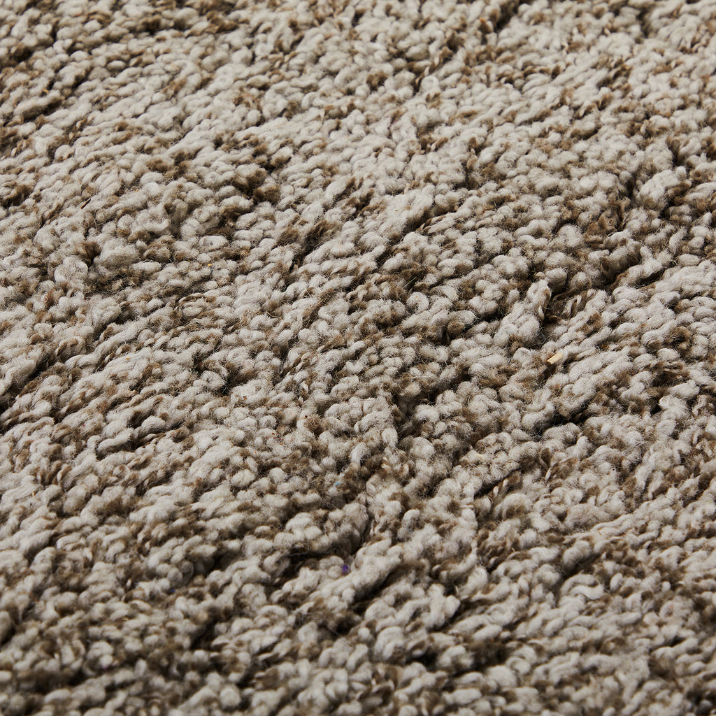 Large Taupe High Pile Rug