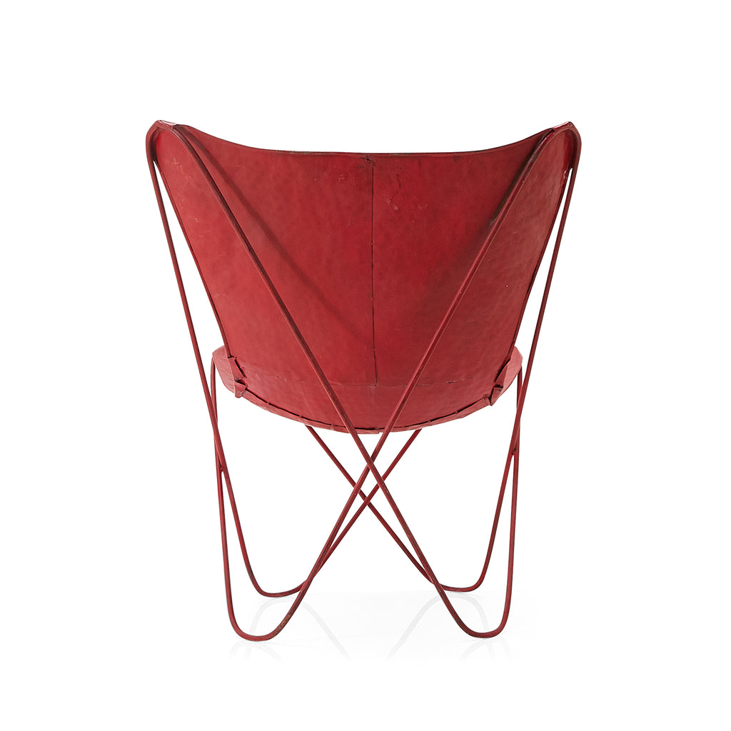 Butterfly Chair - Red Rustic Metal